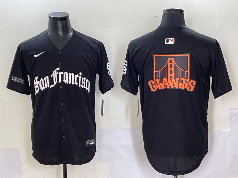 Men 2025 San Francisco Giants Blank Black Five generations Joint Name Nike MLB Jersey style 4